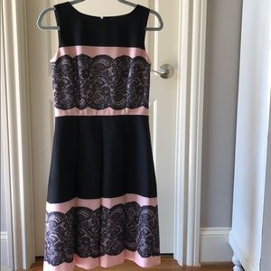 Pink and black dress